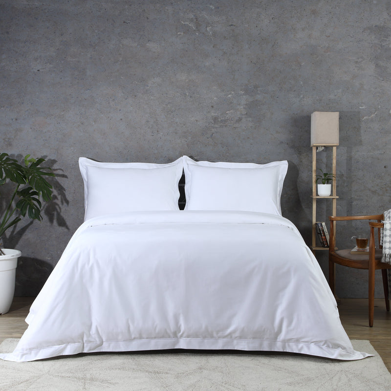 organic cotton duvet cover sets in white style 750tc New Zealand and Australia
