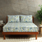 250 TC PERCALE ORGANIC PRINTED SHEET SET - MEANDERING BLOSSOMS