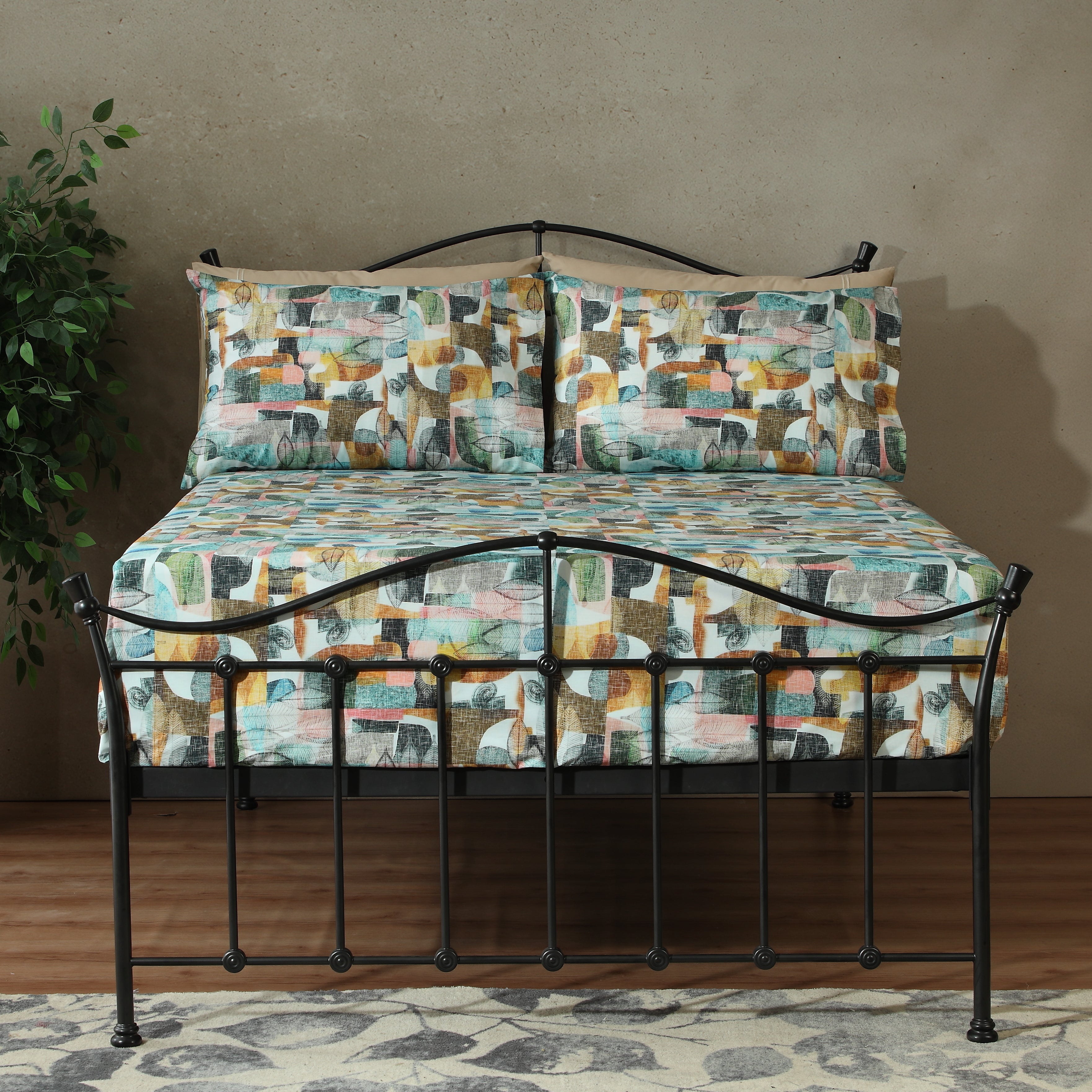 250 TC PERCALE ORGANIC PRINTED SHEET SET - FOLIAGE