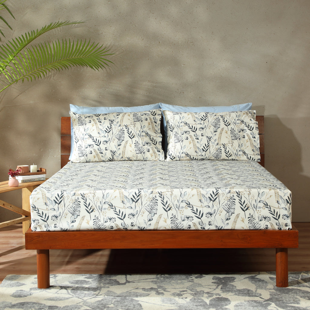 250 TC PERCALE ORGANIC PRINTED SHEET SET - FOREST DANCE
