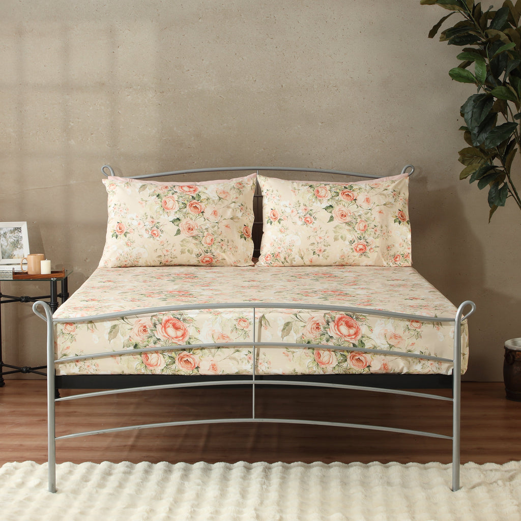 250 TC PERCALE ORGANIC PRINTED SHEET SET - ROSETTE