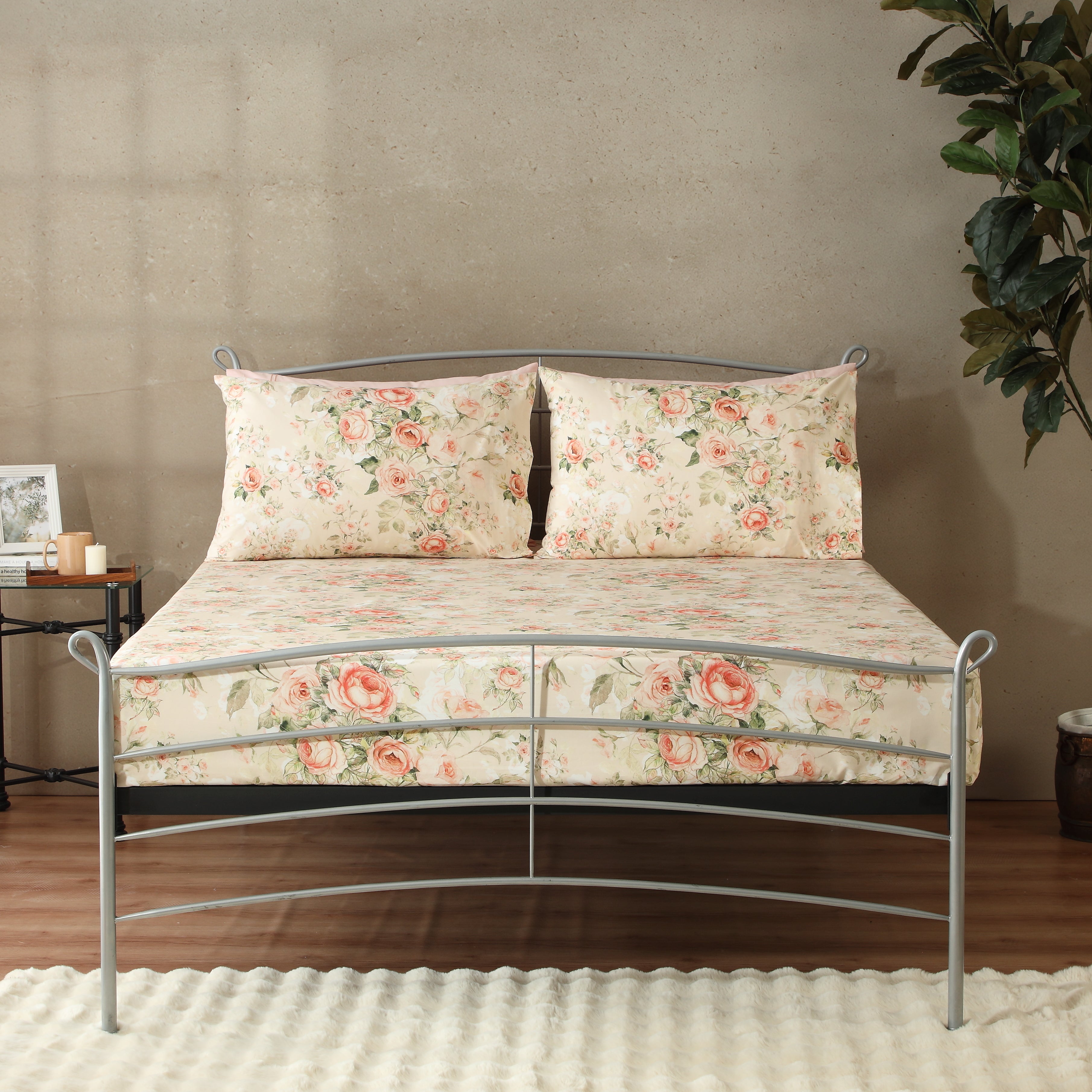 250 TC PERCALE ORGANIC PRINTED SHEET SET - ROSETTE