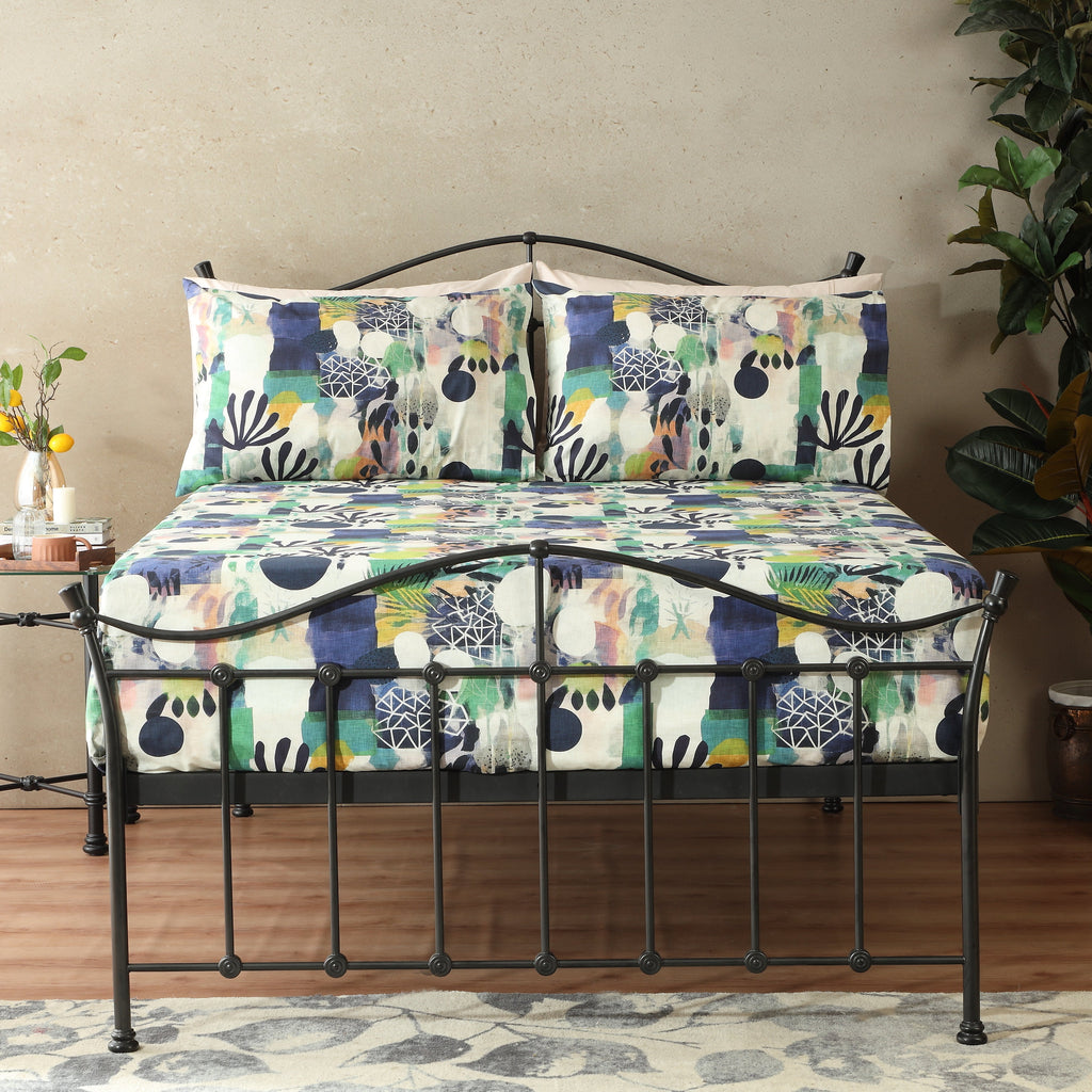 250 TC PERCALE ORGANIC PRINTED SHEET SET - SAFARI