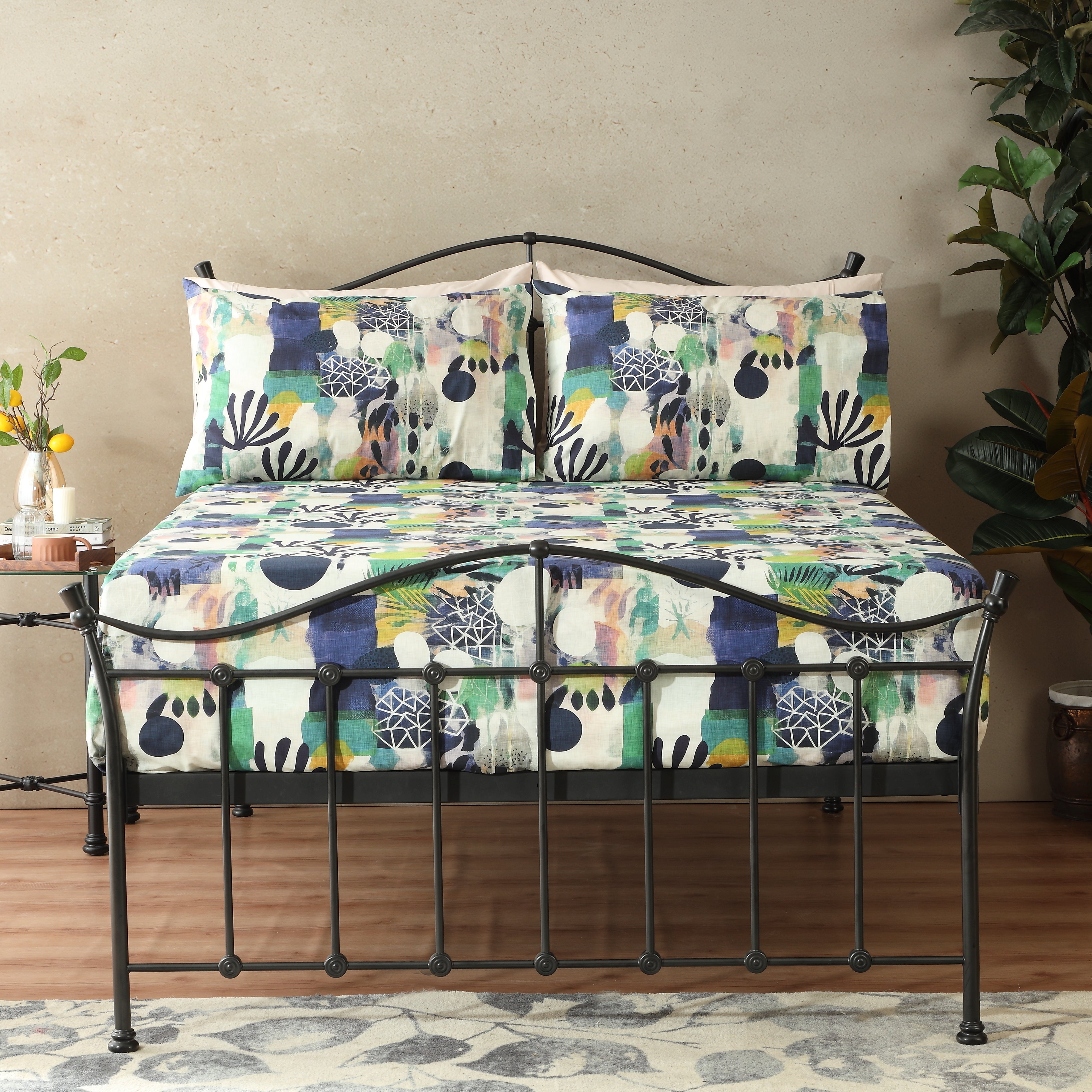 250 TC PERCALE ORGANIC PRINTED SHEET SET - SAFARI