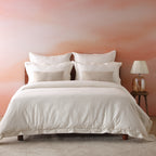 750 TC 100% ORGANIC COTTON IVORY DUVET COVER SET