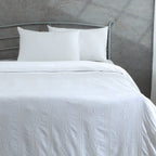 BARRIE 250 TC PERCALE 100% ORGANIC COTTON EMBROIDERED DUVET COVER SET