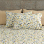 PILLOW CASE STYLED ORGANIC COTTON PRINTED FITTED SHEET SET - CONFETTI 250TC