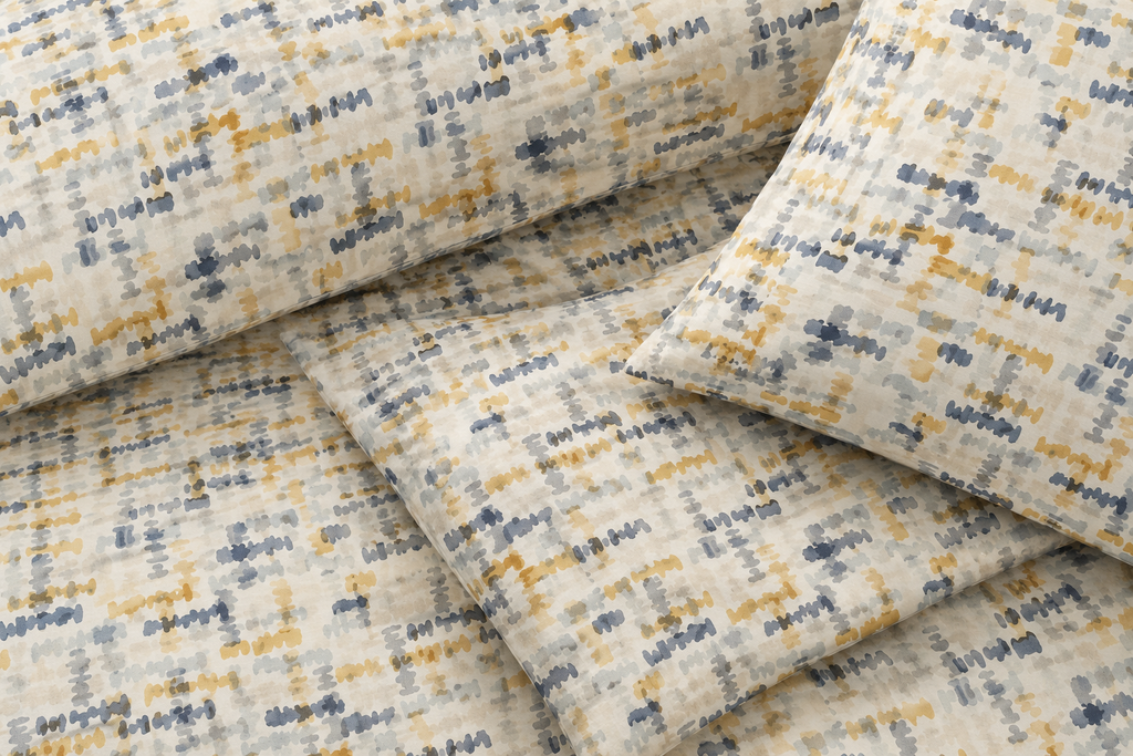 ORGANIC COTTON PERCALE PRINTED SHEET SET -  CONFETTI 250TC