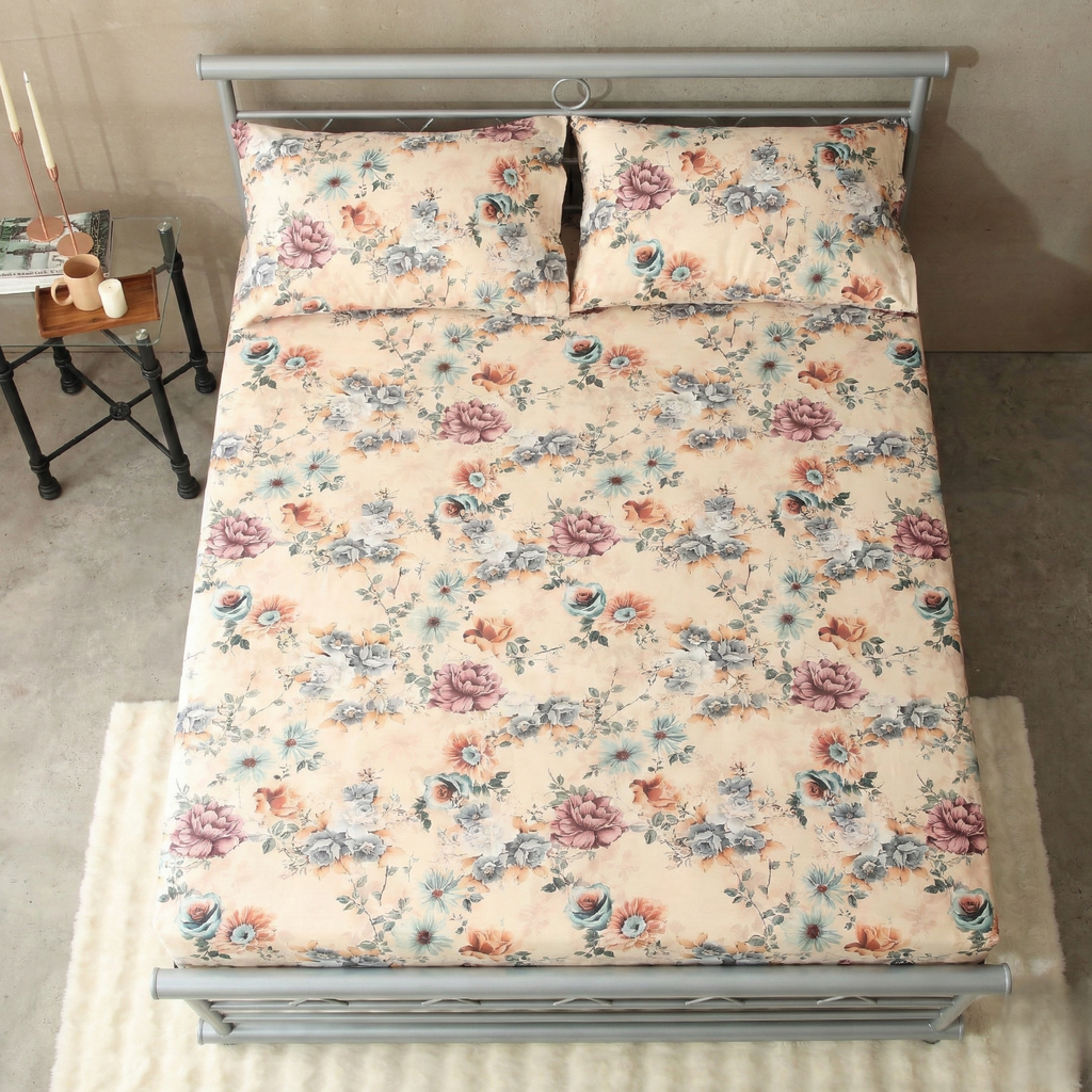 250 TC PERCALE ORGANIC PRINTED SHEET SET - MIA