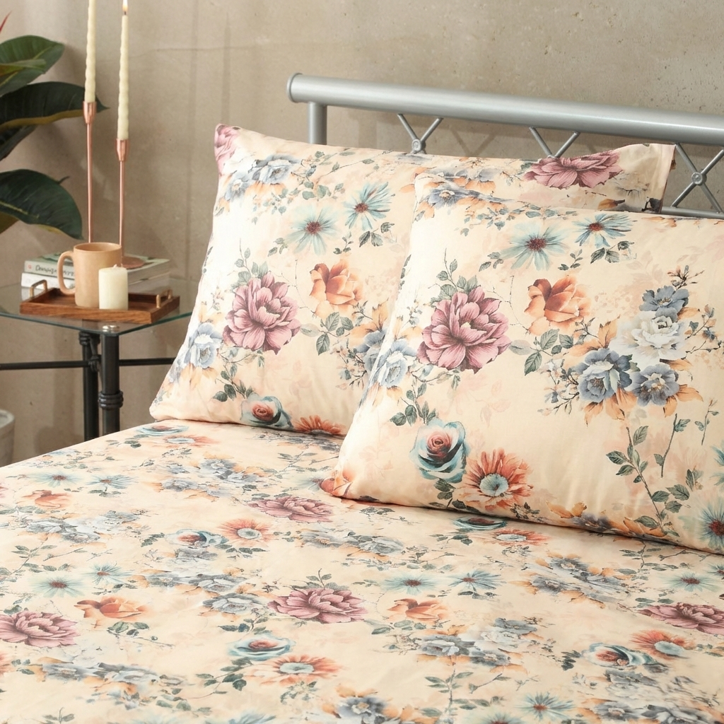 250 TC PERCALE ORGANIC PRINTED SHEET SET - MIA