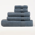 ORGANIC TOWELS 650 GSM "THE ESSENTIALS" SET - DENIM