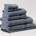 ORGANIC TOWELS 650 GSM "THE FULL HOUSE" SET - DENIM