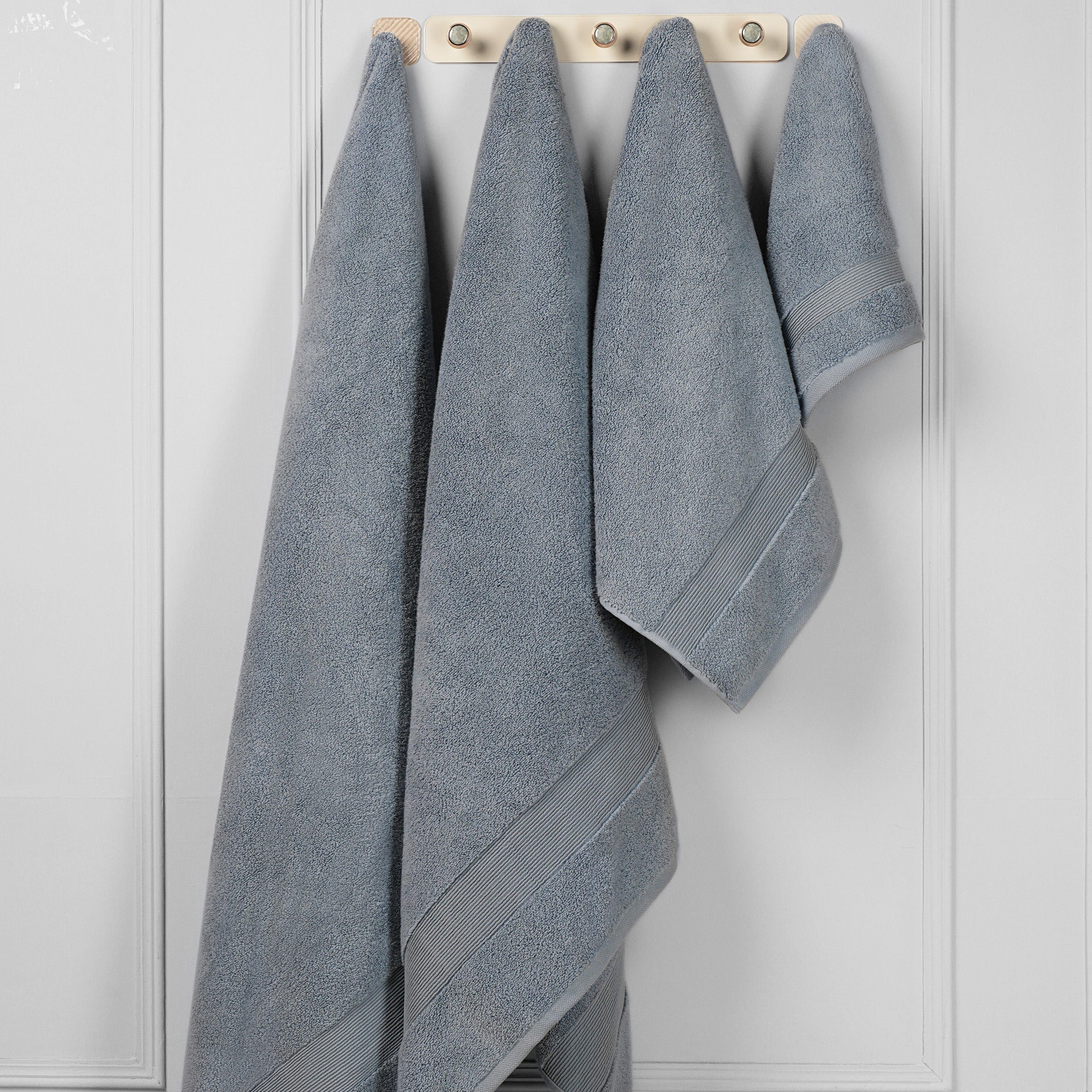 ORGANIC COTTON 650 GSM BATH SHEET SET - DENIM