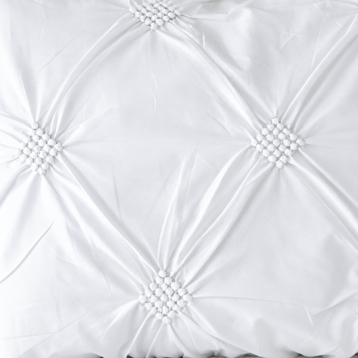 Whites of London Diamond Rhapsody 250TC GOTS certified  Organic Cotton Duvet Cover – pintuck knot embroidery detail New Zealand