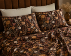Pillowcases styled with the Whites of London NZ Organic Cotton Percale Printed Sheet Set Ember Garden 250TC 