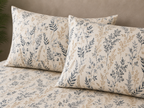 PILLOW CASES STYLE ORGANIC COTTON PRINTED FITTED SHEET SET - FOREST DANCE 250TC