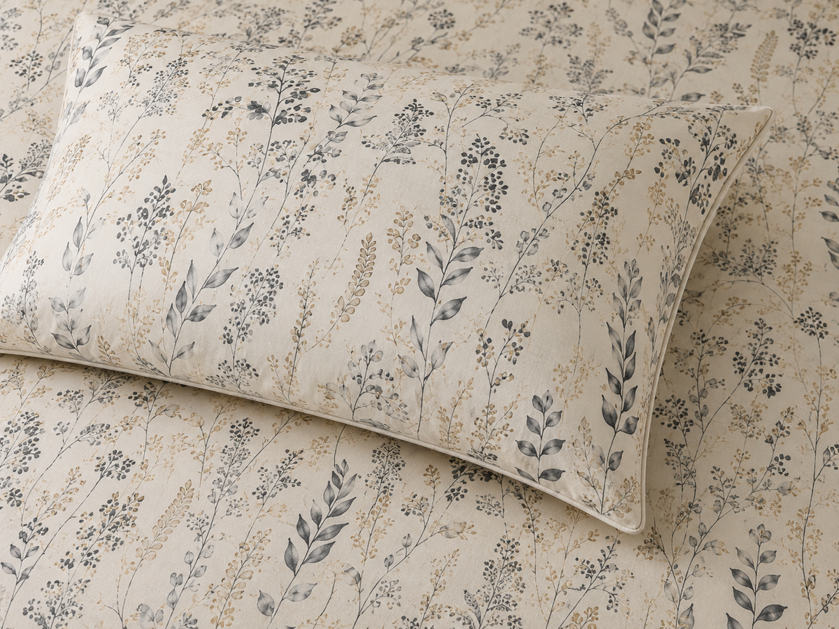 CLOSE UP ORGANIC COTTON PRINTED FITTED SHEET SET - FOREST DANCE 250TC