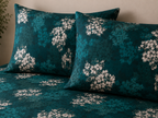 PILLOWCASE STYLED ORGANIC COTTON PRINTED FITTED SHEET SET - HYDRANGEA 250TC