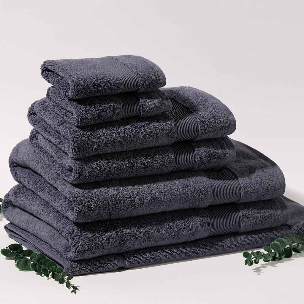 ORGANIC TOWELS 650 GSM "THE FULL HOUSE" SET - INDIGO