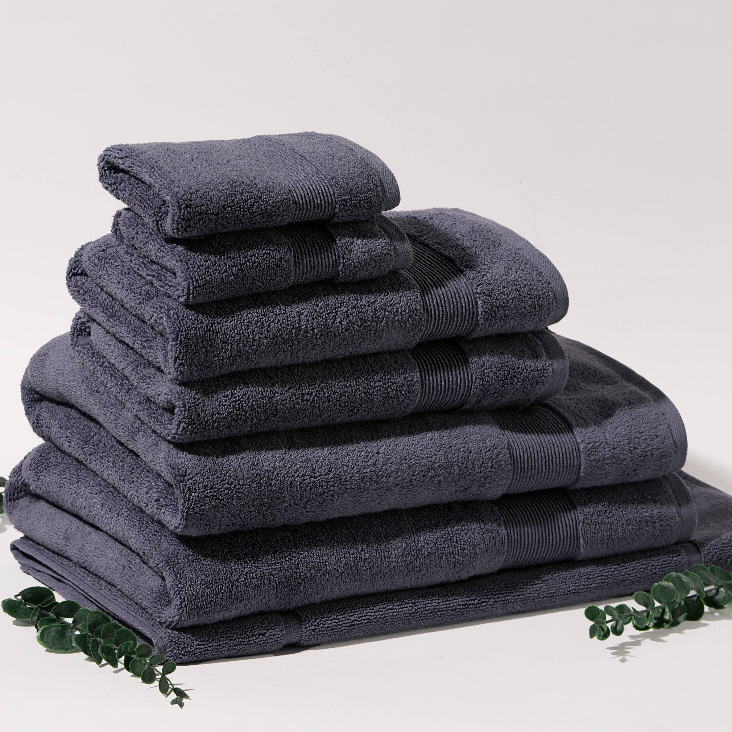 ORGANIC TOWELS 650 GSM "THE FULL HOUSE" SET - INDIGO