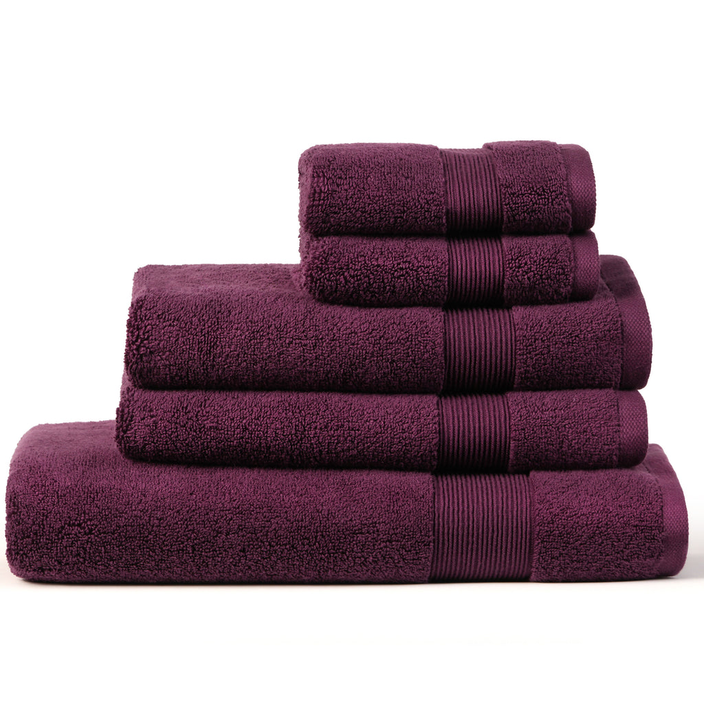 ORGANIC TOWELS 650 GSM "THE ESSENTIALS" SET - ITALIAN PLUM