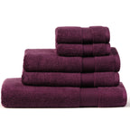 ORGANIC TOWELS 650 GSM "THE ESSENTIALS" SET - ITALIAN PLUM