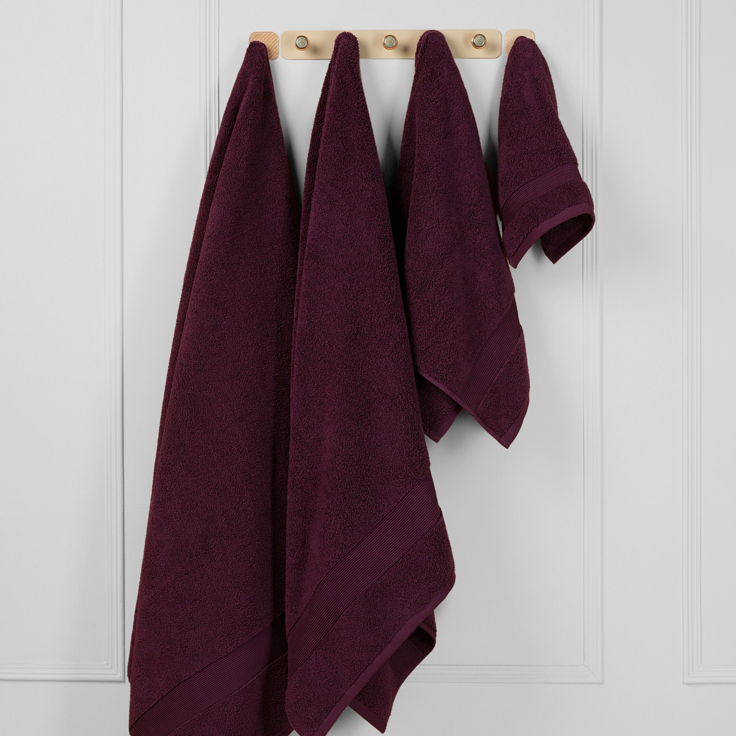 ORGANIC COTTON 650 GSM BATH SHEET SET - ITALIAN PLUM