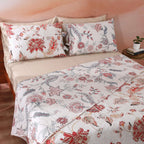 PERCALE REVERSIBLE QUILT SET - JACOBEAN SUMMER 