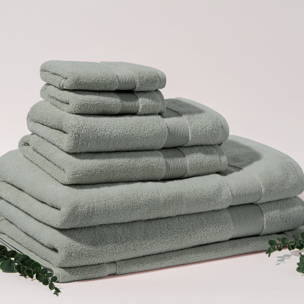 ORGANIC TOWELS 650 GSM "THE FULL HOUSE" SET - JADE