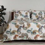 left hand view of COTTON BEDSPREAD SET - KYRA