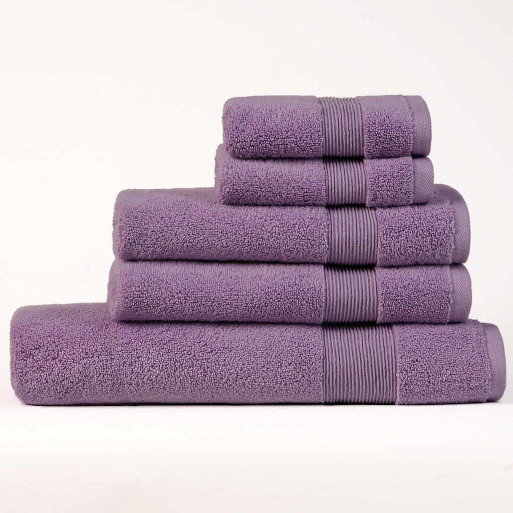 ORGANIC TOWELS 650 GSM "THE ESSENTIALS" SET - LILAC BREEZE