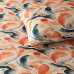extreme close up of BAMBOO COTTON PRINTED SHEET SET - MIRAGE 375TC