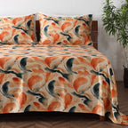 right hand view BAMBOO COTTON PRINTED SHEET SET - MIRAGE 375TC