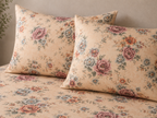 close up of ORGANIC COTTON PRINTED FITTED SHEET SET -  MIA 250TC