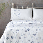 PARADISO 250 TC PERCALE 100% ORGANIC COTTON EMBROIDERED DUVET COVER SET