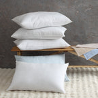 Whites of London Bamboo & Recycled Polyester Pillow Filler 50x75 stacked lifestyle New Zealand