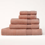 ORGANIC TOWELS 650 GSM "THE ESSENTIALS" SET - PALE BLUSH