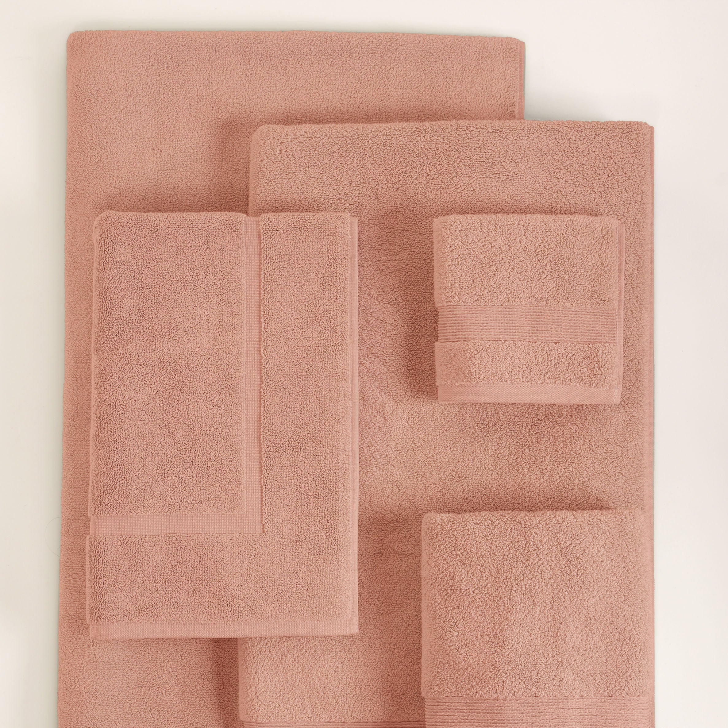 ORGANIC TOWELS 650 GSM "THE FULL HOUSE" SET - PALE BLUSH