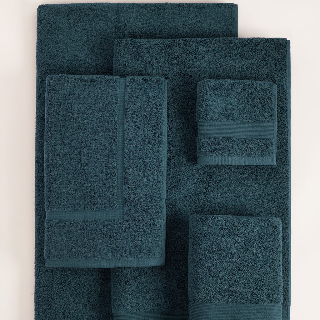 ORGANIC TOWELS 650 GSM "THE ESSENTIALS" SET - PEACOCK