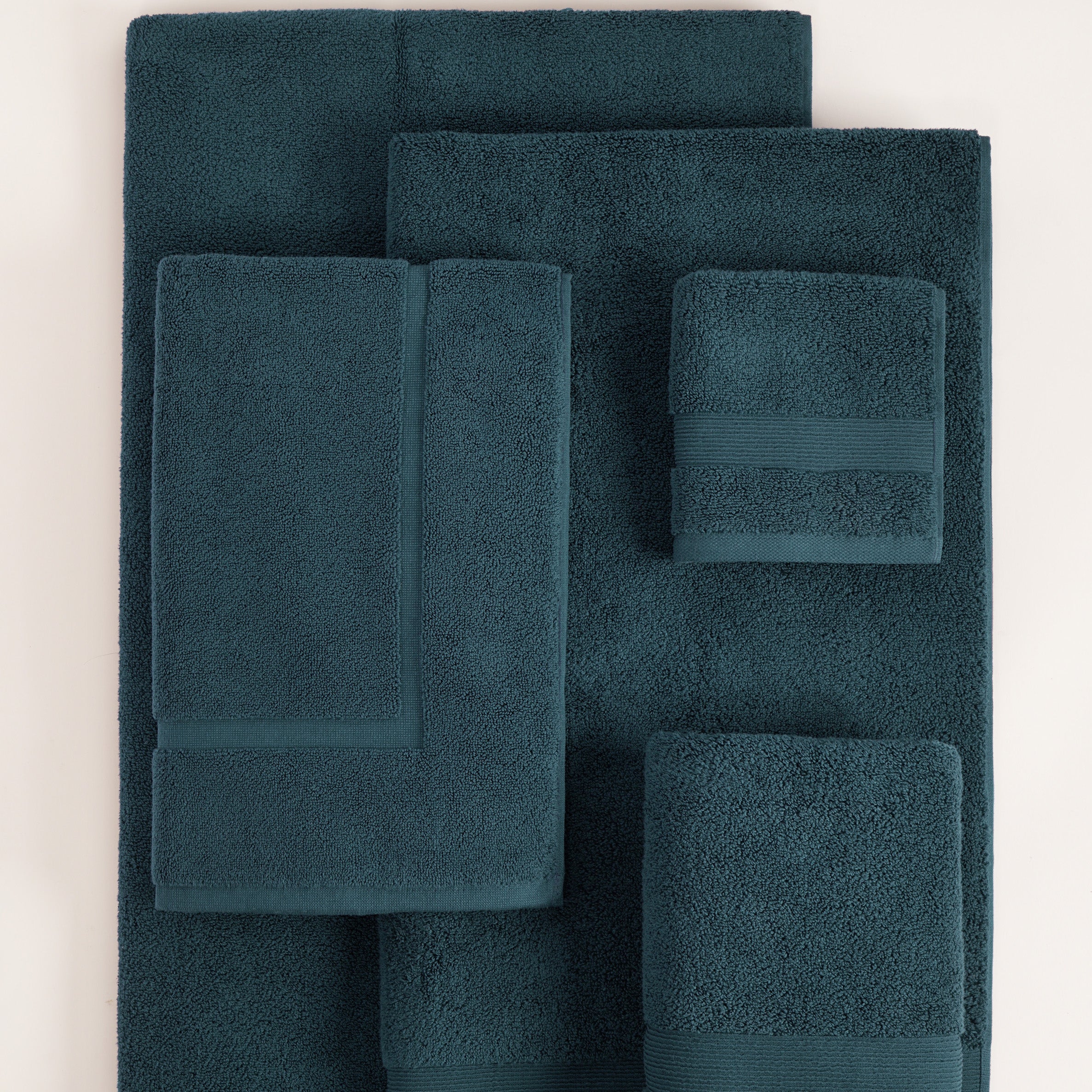 ORGANIC TOWELS 650 GSM "THE FULL HOUSE" SET - PEACOCK