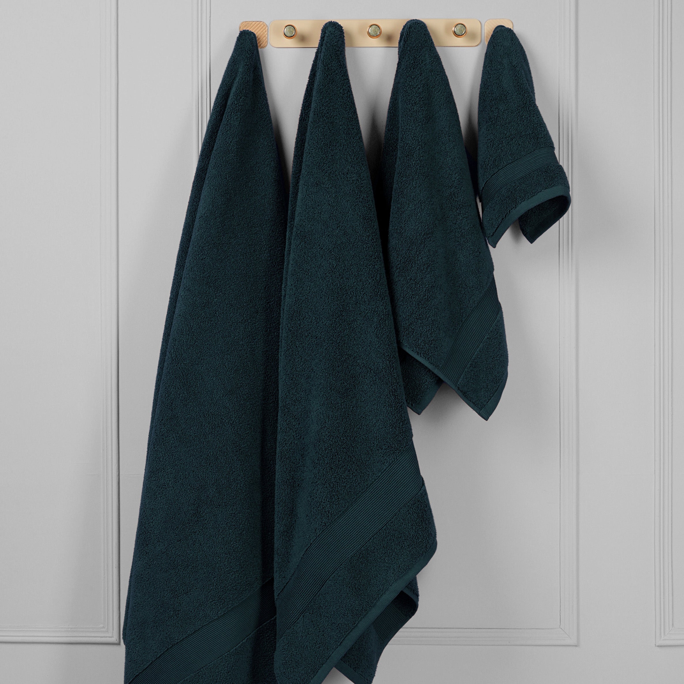 ORGANIC COTTON 650 GSM BATH SHEET SET - PEACOCK