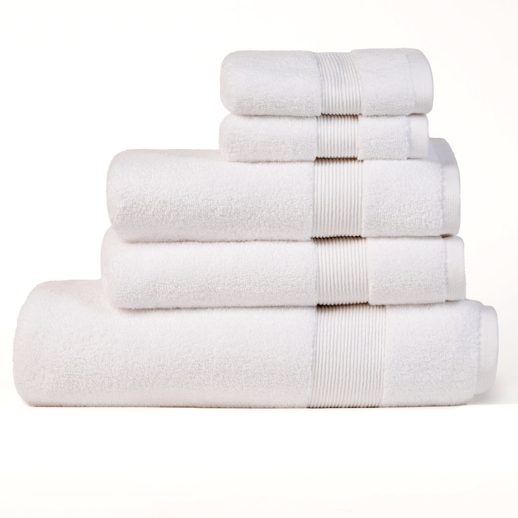 ORGANIC TOWELS 650 GSM "THE ESSENTIALS" SET - PEARL WHITE