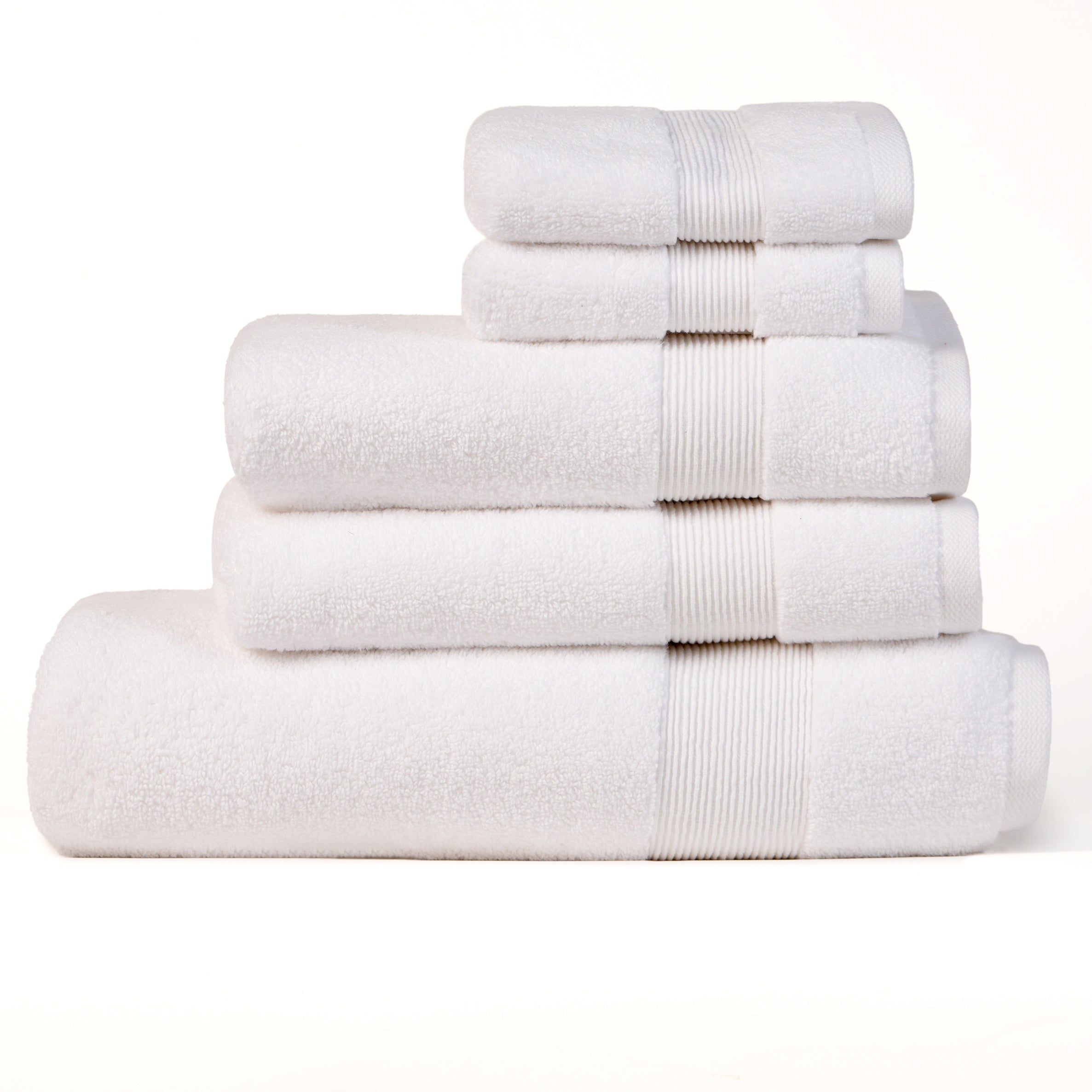 ORGANIC TOWELS 650 GSM "THE ESSENTIALS" SET - PEARL WHITE