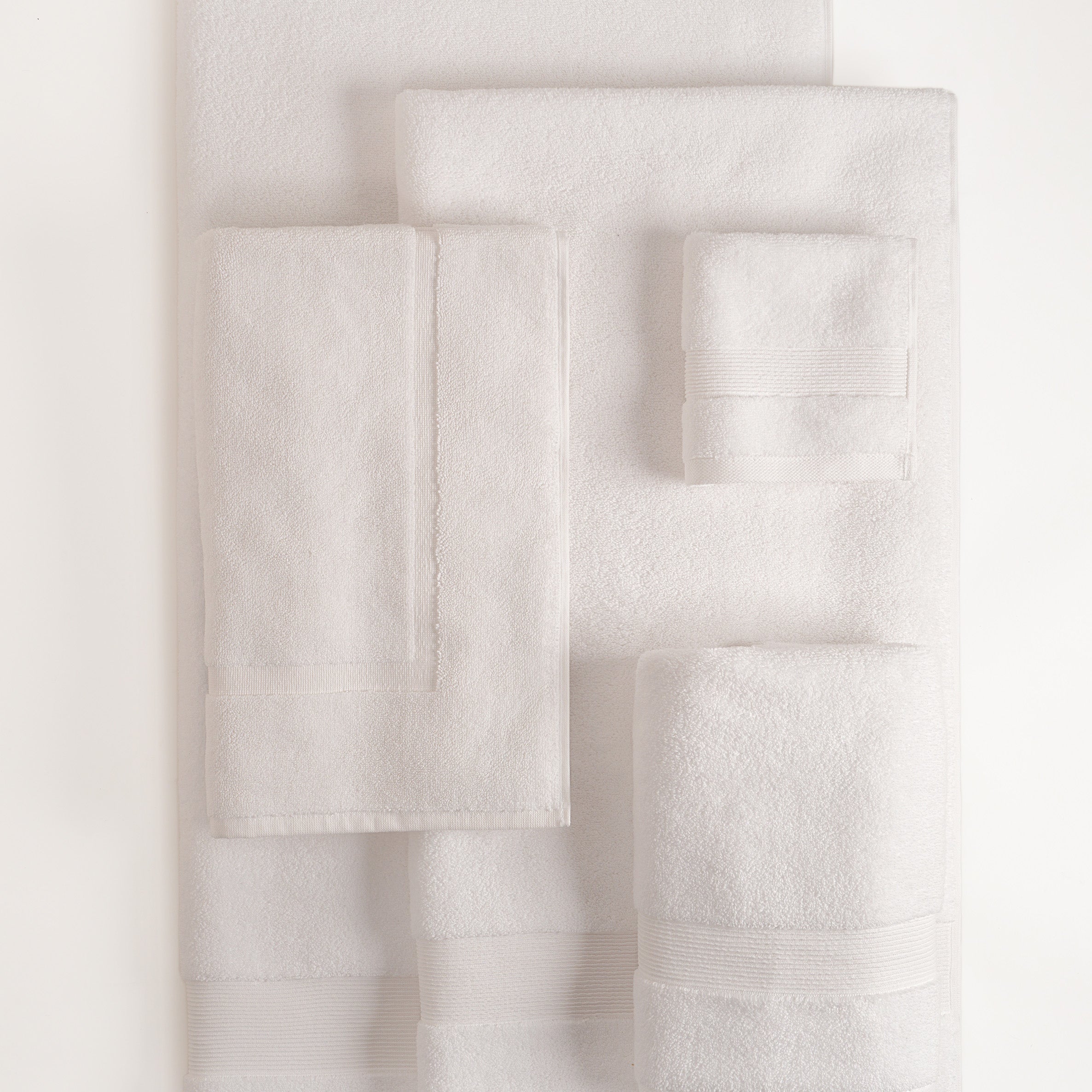 ORGANIC TOWELS 650 GSM "THE FULL HOUSE" SET - PEARL WHITE