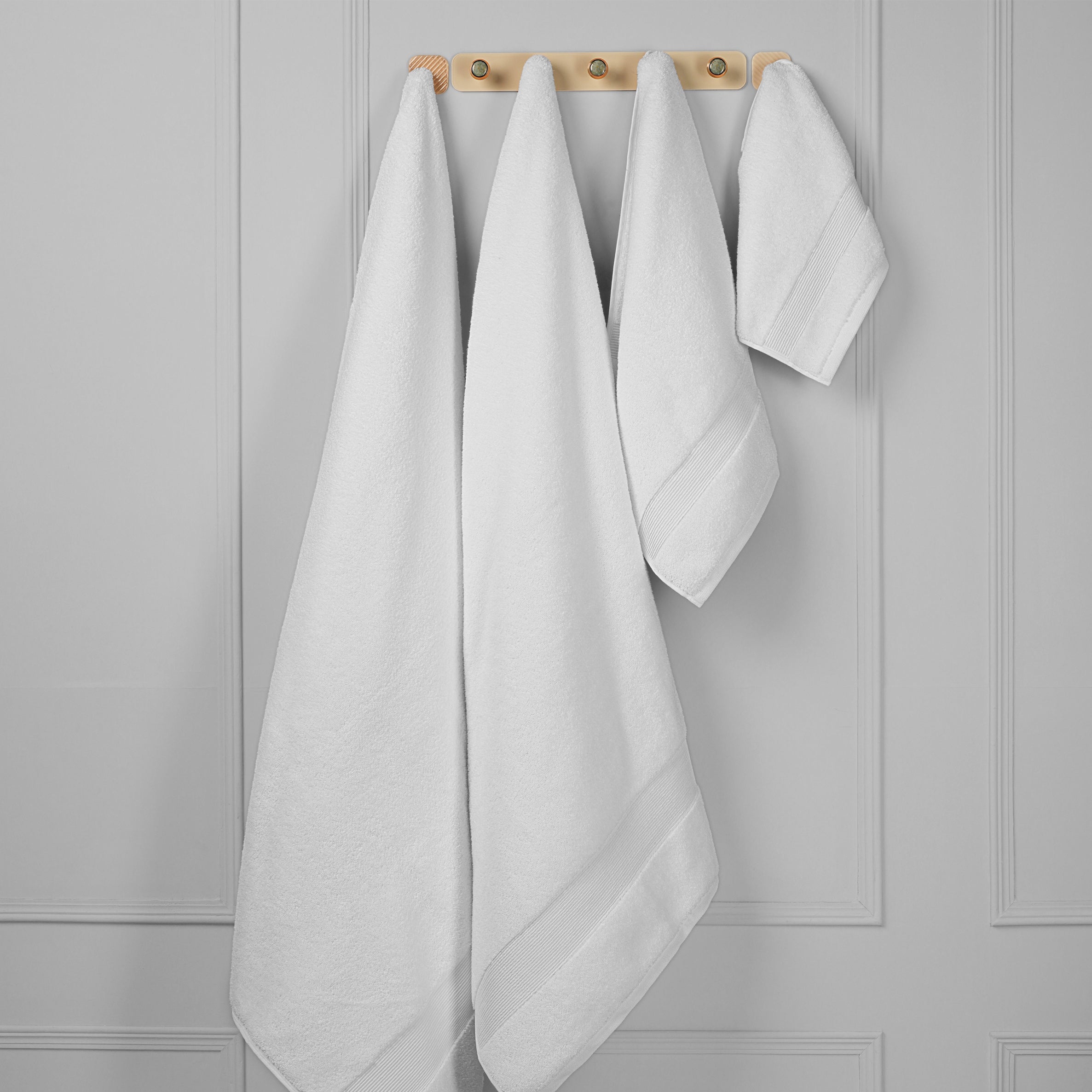 ORGANIC COTTON 650 GSM BATH SHEET SET - PEARL WHITE
