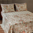 ROSETTE COTTON PERCALE REVERSIBLE QUILT COVER SET