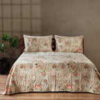 ROSETTE COTTON PERCALE REVERSIBLE QUILT COVER SET
