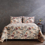 MIA COTTON PERCALE REVERSIBLE QUILT COVER SET