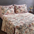 MIA COTTON PERCALE REVERSIBLE QUILT COVER SET