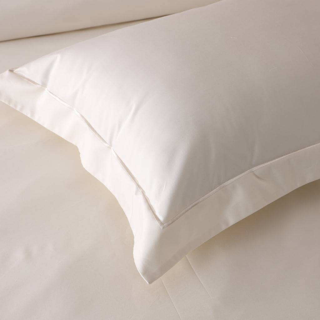 750 TC 100% ORGANIC COTTON IVORY DUVET COVER SET